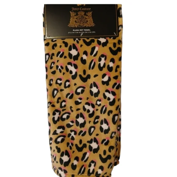 Juicy Couture Leopard Print Microfiber Pet Towel - Picture 2 of 3